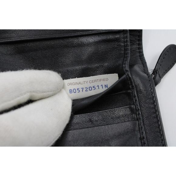 D0 Authentic BOTTEGA VENETA Intrecciato Black Bifold Leather Coin Pouch Wallet - Picture 8 of 9